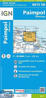 I.G.N Carte au 1-25.000ème - Série bleue - 0815 SB - Paimpol - Pontrieux