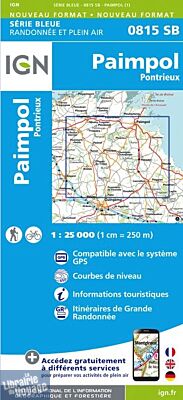 I.G.N Carte au 1-25.000ème - Série bleue - 0815 SB - Paimpol - Pontrieux
