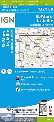I.G.N Carte au 1-25.000ème - Série bleue - 1321 SB - Saint-Mars-la-Jaille - Moisdon-la-Rivière