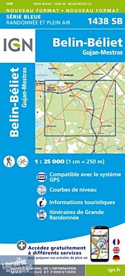 I.G.N Carte au 1-25.000ème - Série bleue - 1438 SB - Belin - Béliet