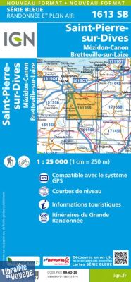 I.G.N Carte au 1-25.000ème - Série bleue - 1613 SB Saint Pierre sur Dives - Mézidon - Bretteville sur Laize