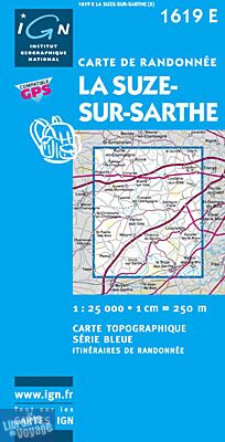 I.G.N Carte au 1-25.000ème - Série bleue - 1619 E - La Suze sur Sarthe