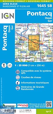 I.G.N Carte au 1-25.000ème - Série bleue - 1645SB - Pontacq - Ossun - Ger