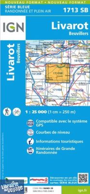 I.G.N Carte au 1-25.000ème - Série bleue - 1713 SB - Livarot - Beuvillers