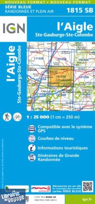 I.G.N Carte au 1-25.000ème - Série bleue - 1815 SB - L'Aigle - Sainte Gauburge - Sainte Colombe