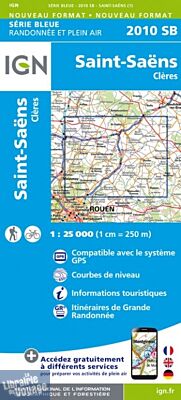I.G.N Carte au 1-25.000ème - Série bleue - 2010 SB - Saint-Saëns - Clères