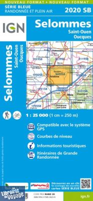 I.G.N Carte au 1-25.000ème - Série bleue - 2020 SB - Selommes - Saint-Ouen - Oucques