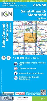 I.G.N Carte au 1-25.000ème - Série bleue - 2326 SB - Saint Amand Montrond - Lignières