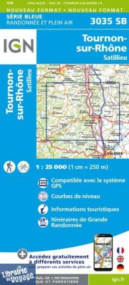 I.G.N Carte au 1-25.000ème - Série bleue - 3035 SB - Tournou-sur-Rhône - Satillieu