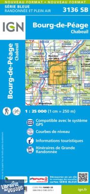 I.G.N Carte au 1-25.000ème - Série bleue - 3136 SB - Bourg-de-Péage - Chabeuil