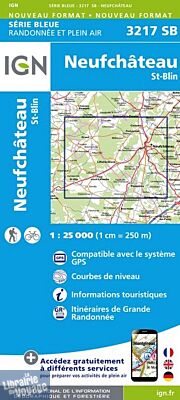 I.G.N Carte au 1-25.000ème - Série bleue - 3217 SB - Neufchâteau - Saint Blin