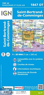 I.G.N Carte au 1-25.000ème - TOP 25 - 1847 OT - St-Bertrand-de-Comminges