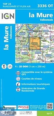 I.G.N Carte au 1-25.000ème - TOP 25 - 3336 OT - La Mure - Valbonnais 