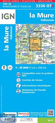I.G.N Carte au 1-25.000ème - TOP 25R - 3336 OTR - La Mure - Valbonnais - Résistante