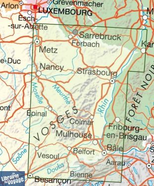 I.G.N Carte routière et touristique - TOP 200 - 201 - Massif des Vosges - Plaine d'Alsace