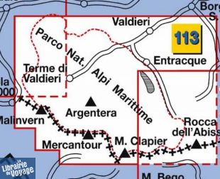 Istituto Geografico Centrale (I.G.C) - N°113 - Parco Naturale Alpi Marittime - Entracque - Valdieri - Mercantour - Gelas