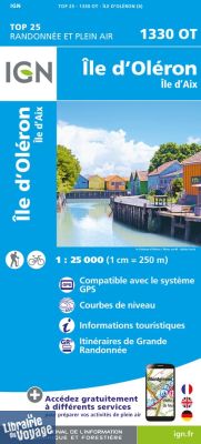 I.G.N - Carte au 1-25.000ème - TOP 25 - 1330 OT - Ile d'Oléron - Ile d'Aix