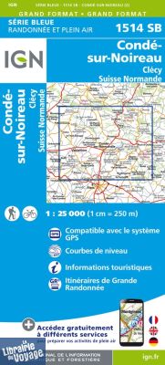 I.G.N - Carte au 1-25.000ème - Série Bleue - 1514SB - Condé-sur-Noireau - Clécy - Suisse normande