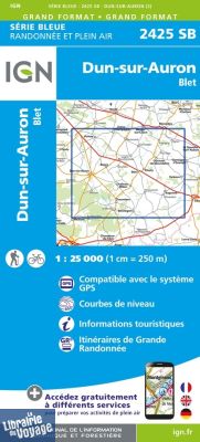 I.G.N - Carte au 1-25.000ème - Série Bleue - 2425SB - Dun-sur-Auron - Blet