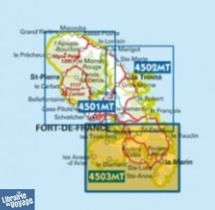 I.G.N - Carte au 1-25.000ème - TOP 25 4503MT - Le Marin - Presqu'ile des Trois ilets - Parc naturel régional de Martinique