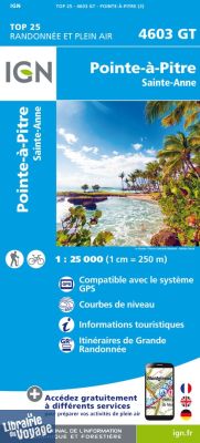 I.G.N -Carte au 1-25.000ème - TOP 25 - 4603 GT - Pointe à Pitre - Sainte-Anne