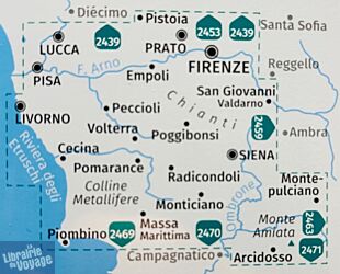 Kompass - Lot de 4 cartes de randonnées - n°2440 - Toscane