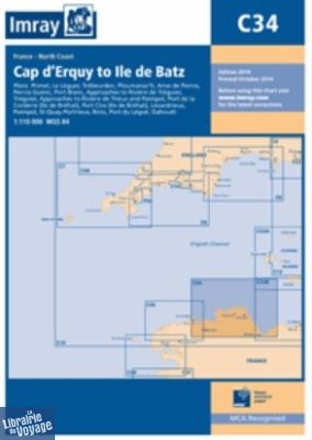 Imray Chart - Carte marine C34 - Du Cap d'Erquy à l'île de Batz