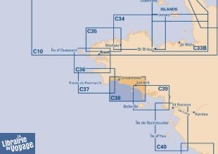 Imray Chart - Carte marine C38 - De l'anse de Bénodet à la Presqu'île de Quiberon