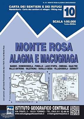 Istituto Geografico Centrale (I.G.C) - N°10 - Monte Rosa - Alagna e Macugnaga