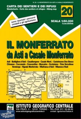 Istituto Geografico Centrale (I.G.C) - N°20 - Il Monferrato da Asti a Casale Monferrato