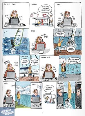Editions Delcourt - Bande dessinée - J'y vais mais j'ai peur - Journal d'une navigatrice