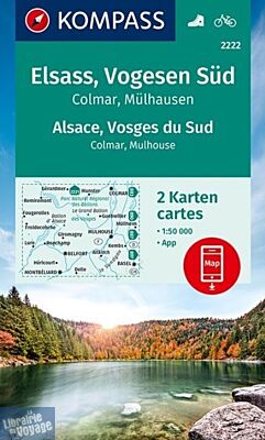 Kompass - Carte de randonnées - n°2222 - Alsace Vosges du sud
