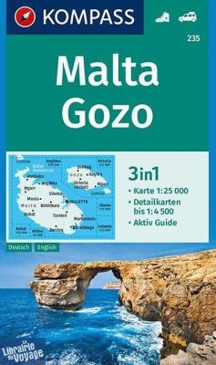 Kompass - Carte de randonnées - n°235 - Carte de Malte et Gozo