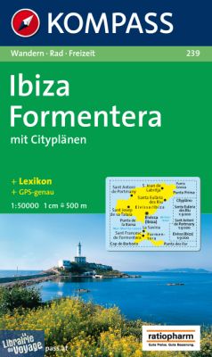 Kompass - Carte de randonnées - n°239 - Ibiza - Formentera