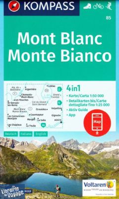 Kompass - Carte de randonnées - n°85 - Mont-Blanc