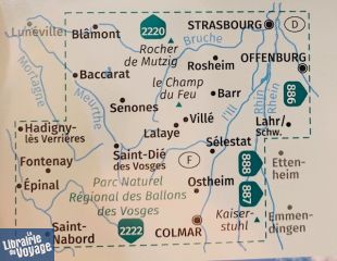 Kompass - Carte de randonnées - n°2221 - Alsace Vosges du centre