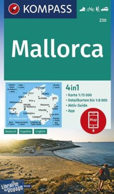 Kompass - Carte de randonnées - n°230 - Carte de Mallorca (Majorque)