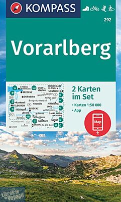 Kompass - Lot de cartes de randonnées - n°292 - Vorarlberg
