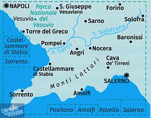 Editions Kompass - Carte de randonnées n°682 - Penisola Sorrentina, costiera Amalfitana (Péninsule de Sorrente, côte Amalfitaine)
