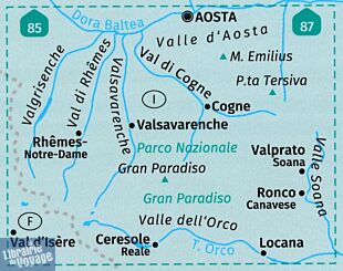 Kompass - Carte de randonnées - n°86 - Parco Nazionale Gran Paradiso, Valle d'Aosta, Valle dell'Orco (Grand Paradis, Vallée d'Aoste)