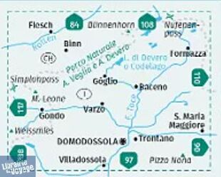 Kompass - Carte de randonnées - n°89 - Parco Naturale Alpe Veglia e Alpe Devero, Valle Antigorio, Val Formazza, Val Divedro, Domodossola