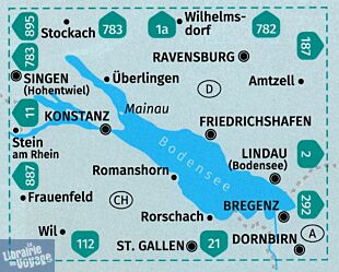 Kompass - Carte de randonnées - n°1C - Bodensee - Gesamtgebiet (Lac de Constance)