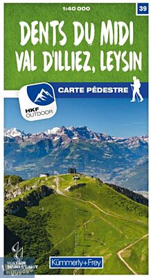 Kummerly & Frey - Carte de randonnées - N°39 - Dents du Midi, Val d'Illiez, Leysin