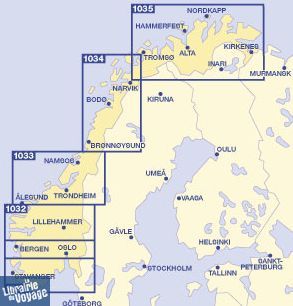 Kummerly Frey (Cappelen Kart) -  Carte de Norvège du Nord n°5 (Tromso - Nordkapp - Kirkenes)