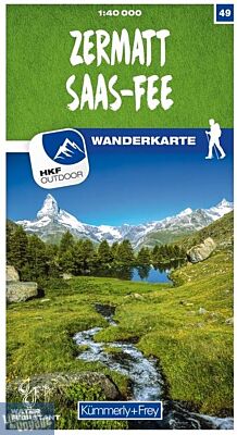 Kummerly & Frey - Carte de randonnées - N°49 - Zermatt, Saas-Fee