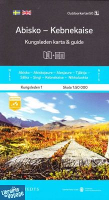Norstedts - Carte et guide de randonnée sur le Kungsleden - n°1 - Abisko - Kebnekaise