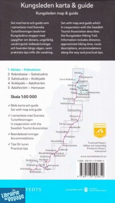Norstedts - Carte et guide de randonnée sur le Kungsleden - n°1 - Abisko - Kebnekaise
