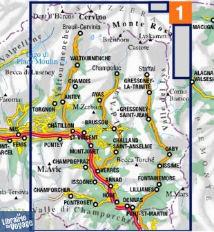 L'Escursionista - Carte de randonnées - Cervino - Monte Rosa (Cervin & Mont Rose)