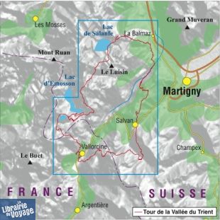 L'Escursionista - Carte de randonnées - Tour de la Vallée du Trient