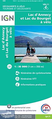 I.G.N - Carte - Découverte à vélo ref.VEL11 - Lac d'Annecy et Lac du Bourget à vélo